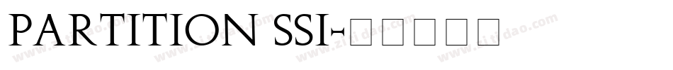 Partition SSi字体转换